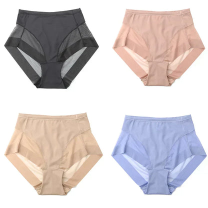 High Waist Ice Silk Seamless Shaping Briefs