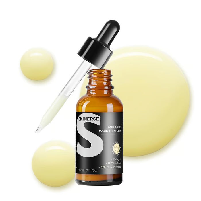 Retinol & Peptide Anti-Aging Wrinkle Serum, Brightening Serum for Fine Lines