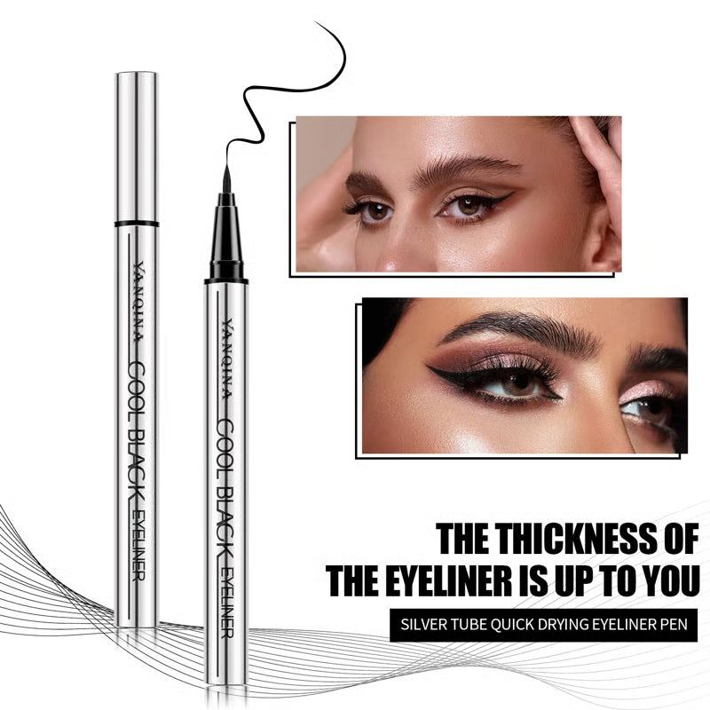 【YANQINA】Long-lasting eyeliner -lightweight,waterproof,vegan,cruelty-free,24-hour smooth application,ultra- creamy and silky smooth texture.