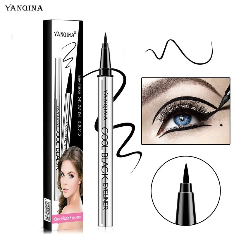 【YANQINA】Long-lasting eyeliner -lightweight,waterproof,vegan,cruelty-free,24-hour smooth application,ultra- creamy and silky smooth texture.