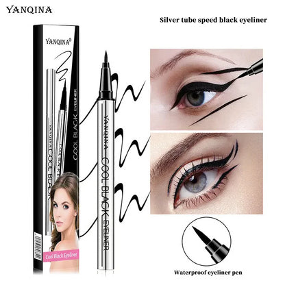 【YANQINA】Long-lasting eyeliner -lightweight,waterproof,vegan,cruelty-free,24-hour smooth application,ultra- creamy and silky smooth texture.