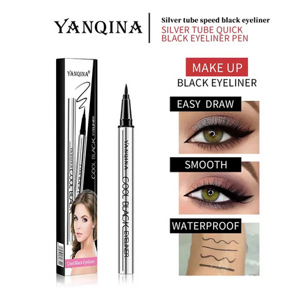【YANQINA】Long-lasting eyeliner -lightweight,waterproof,vegan,cruelty-free,24-hour smooth application,ultra- creamy and silky smooth texture.
